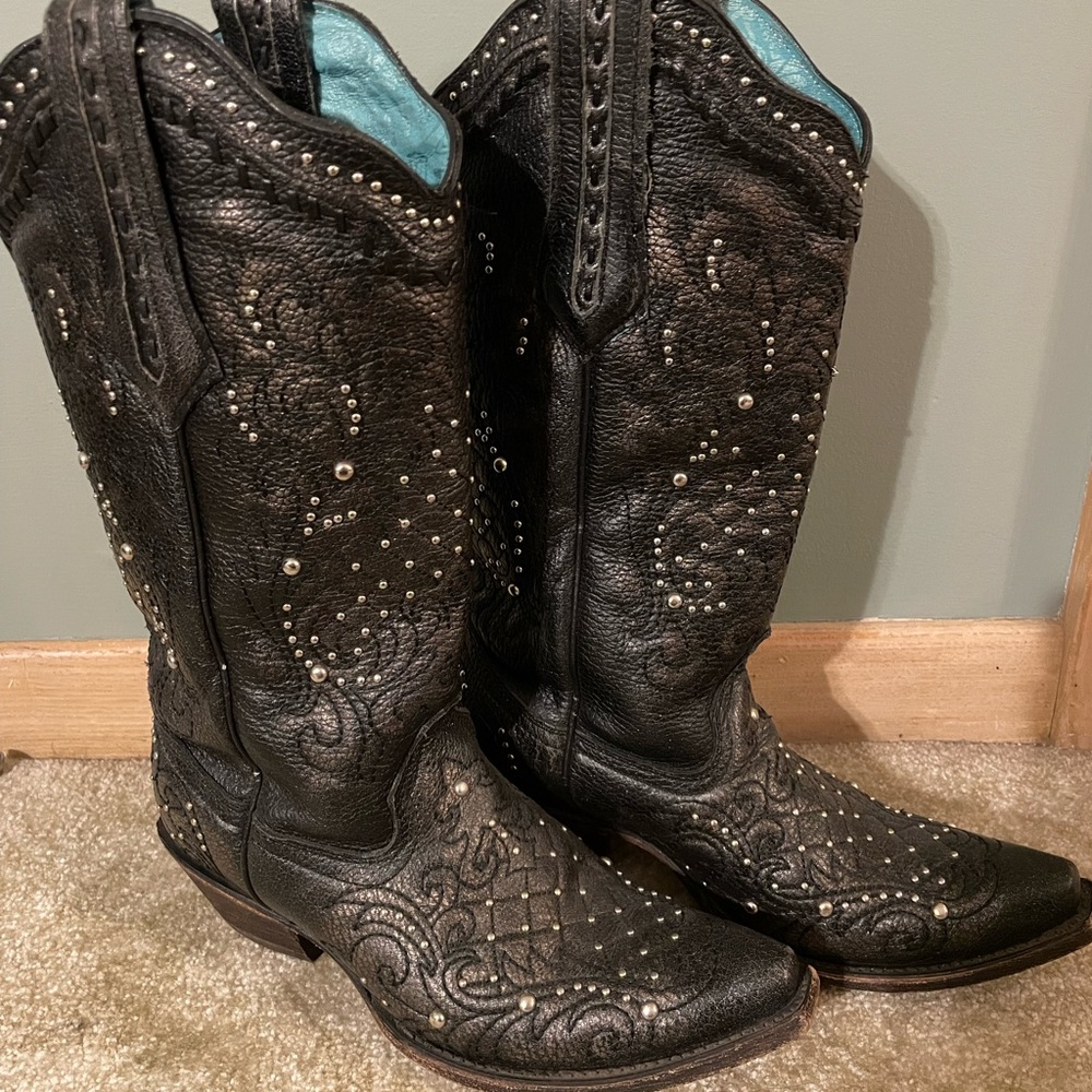Bronze studded Corral Boots